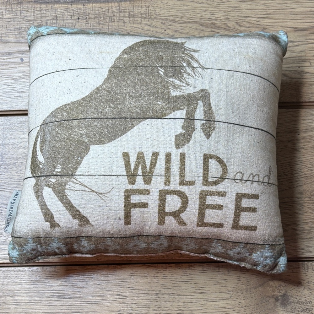 Primitives by Kathy Inspirational Pillow - Brown and Cream